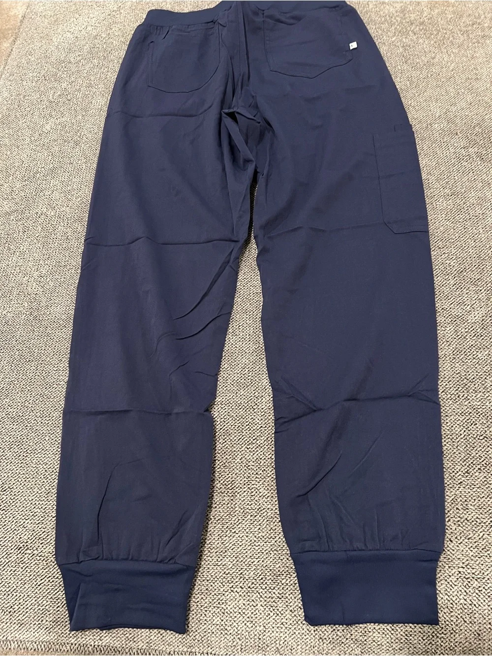 Women’s Navy Drawstring Pants & Tunic Scrub Set